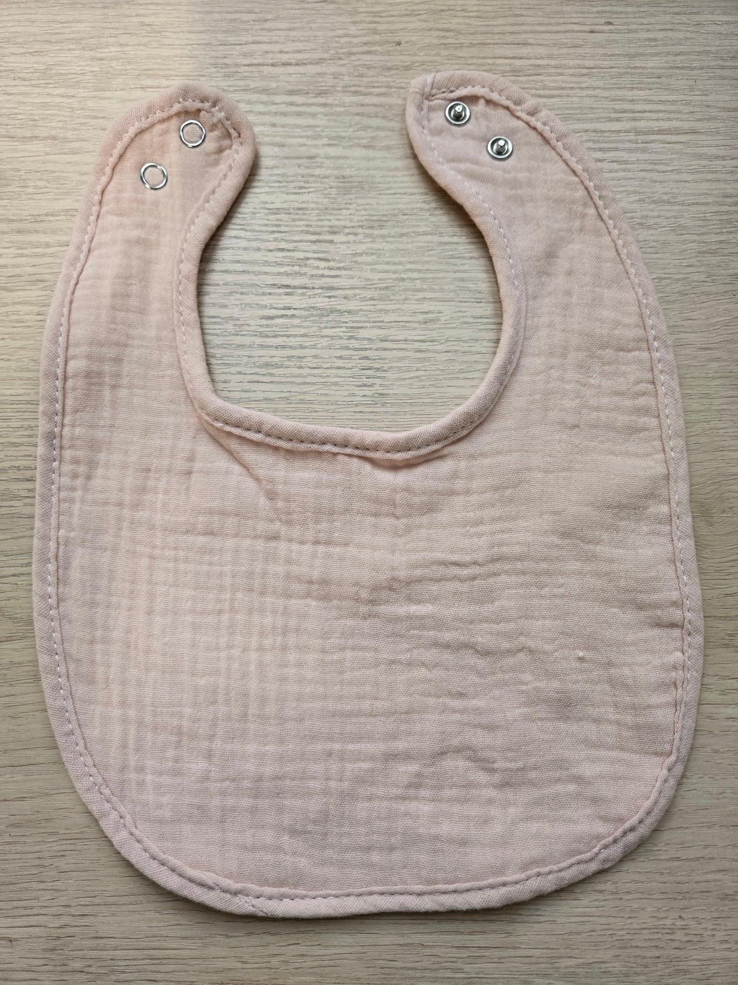 Personalized Cotton Muslin Baby Bib (Custom Embroidered)