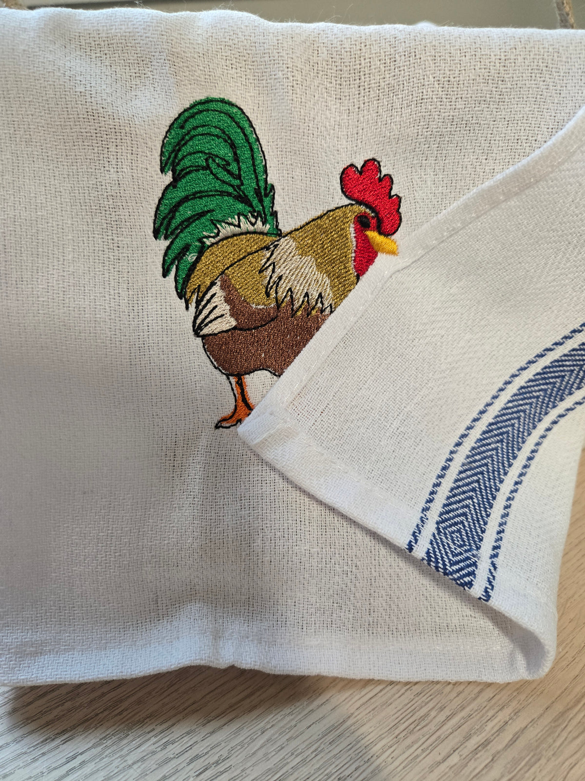 Custom Personalised Embroidered Tea Towel