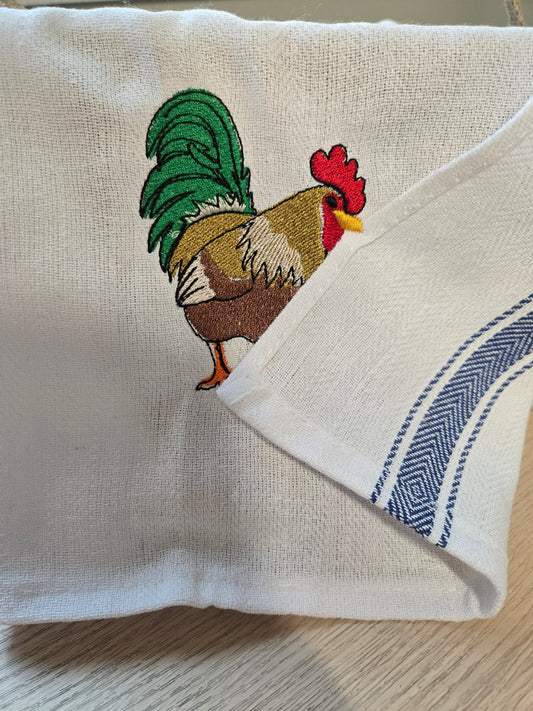 Ruling the Roost! The Rooster "Pet Thief" Tea Towel