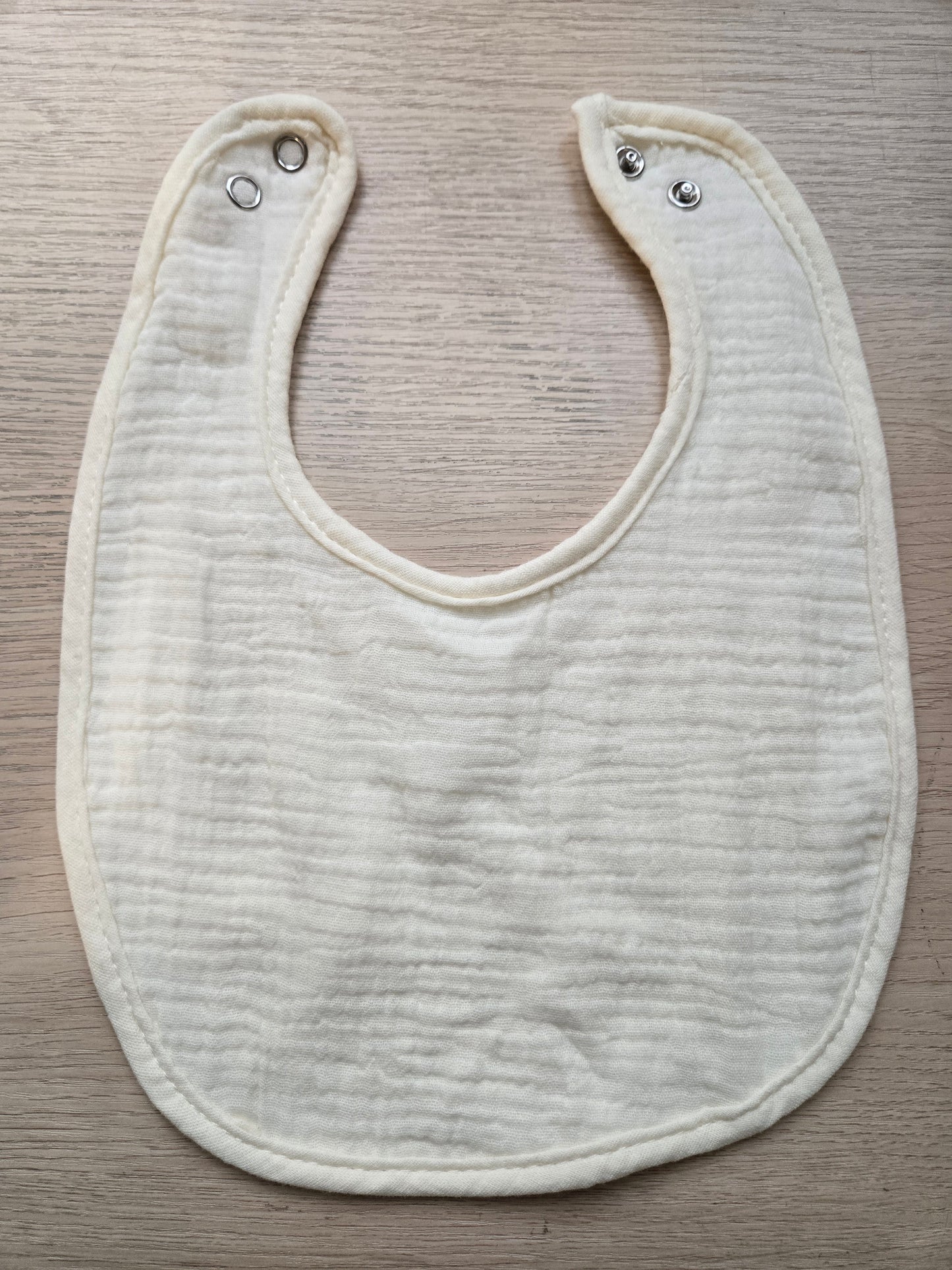 Cream Bib 100% Cotton