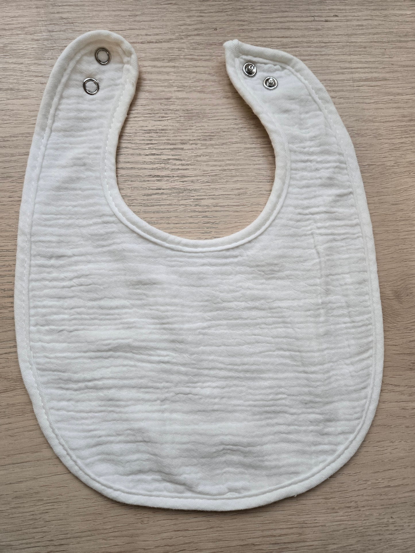 White bib 100% cotton